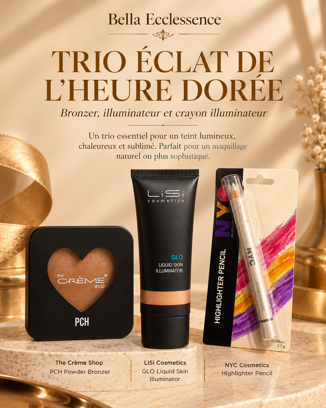 Trio éclat de l’heure dorée